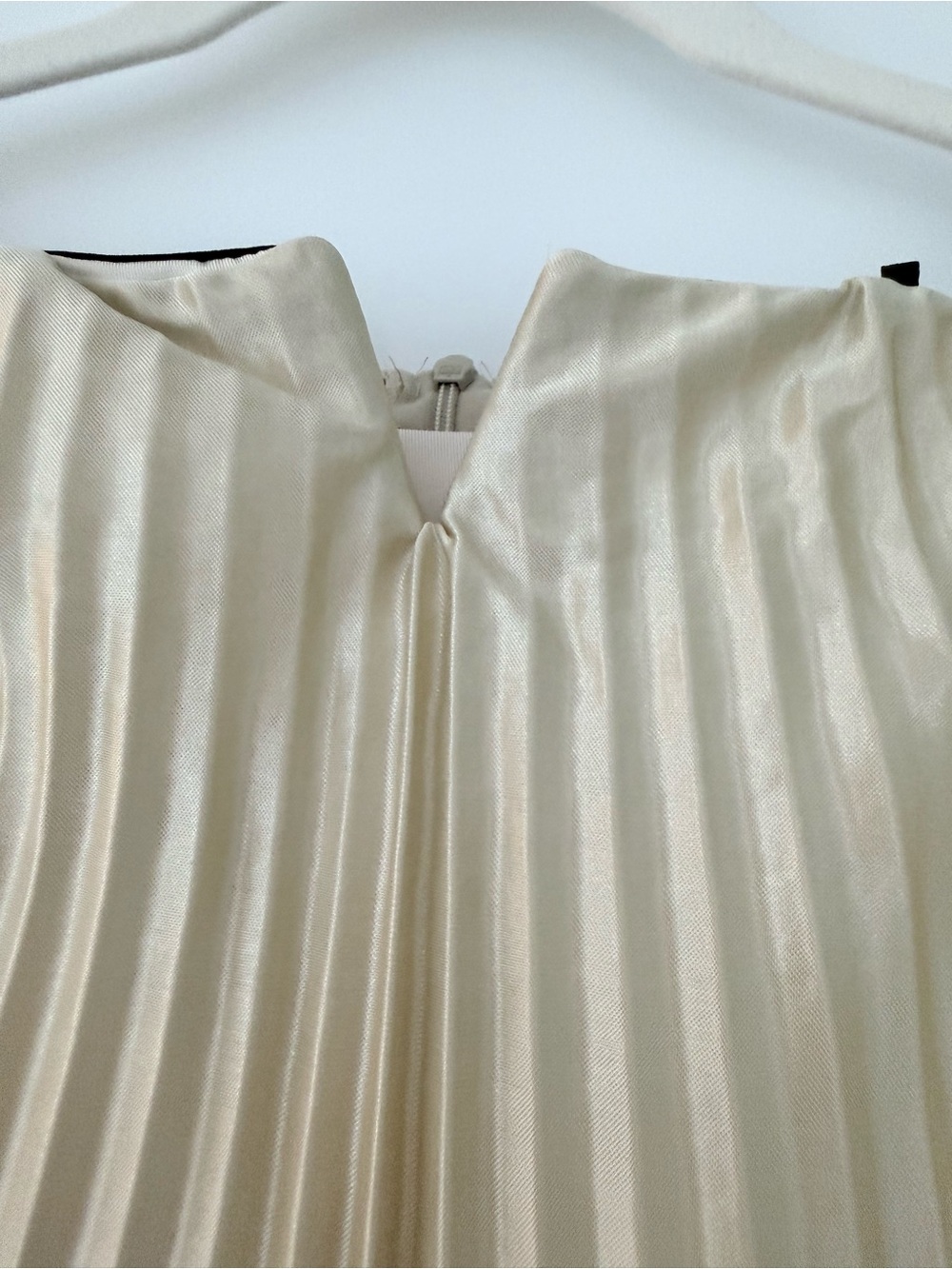 Source Unknown Gold Strapless Pleated Maxi Dress - Picture 4 of 6